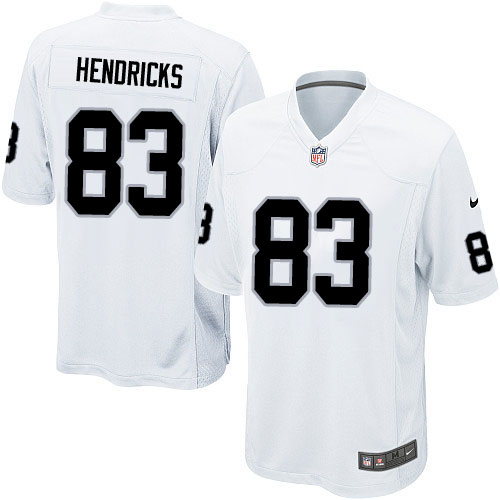 Men's Game Ted Hendricks Nike Jersey White Road - #83 NFL Oakland Raiders